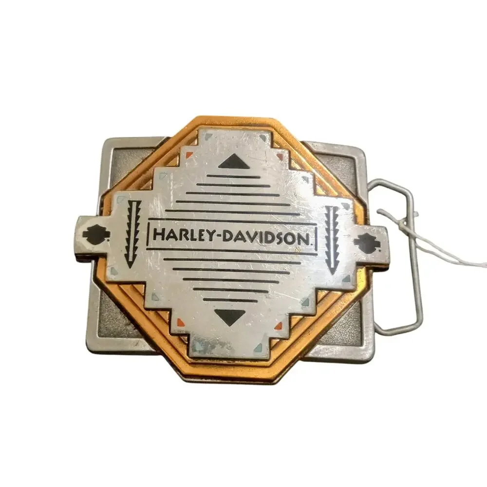 Vintage 93 Harley Davidson The Western Spirit Belt Buckle Pewter Southwestern